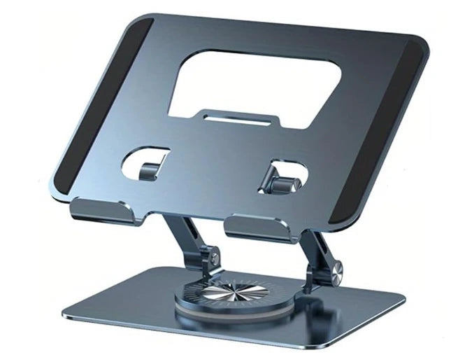 DRAGON SLAY Heavy Duty Tablet Stand - Adjustable Height & Angle, 360° Rotate for 4-12 Inch Tablets & Phones (J18) - Space Grey - Saif Al Najmi Kw